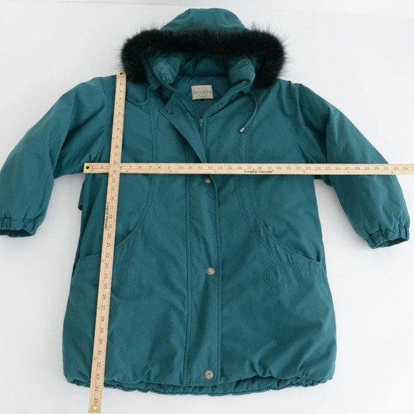 Vintage Sequence Green  Puffer 80% Down w/ Real Feathers Size 14 - Picture 4 of 16